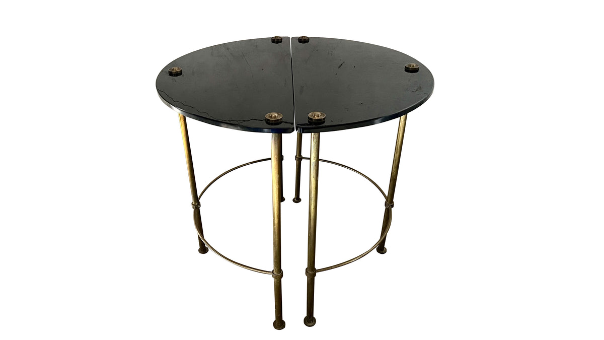 Pair of 20th Century Italian Demi-Lune End Tables