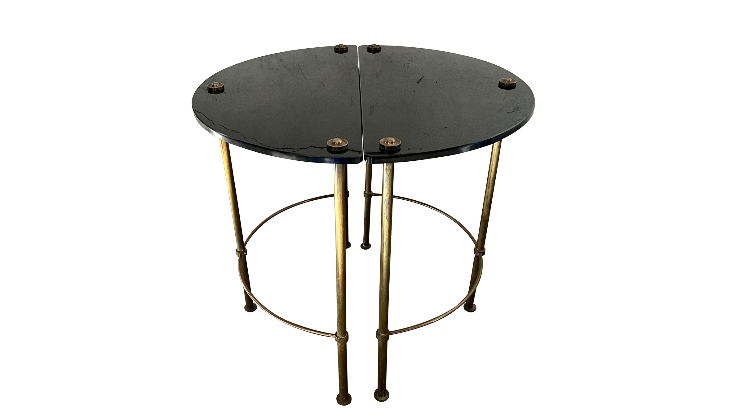 Pair of 20th Century Italian Demi-Lune End Tables