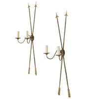Pair of Exceptional Large 20th Century French Neo-Classical Revival Arrow Wall Lights