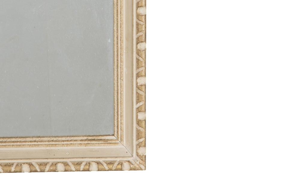 Pair of small 20th Century French carved painted mirrors Circa 1940.