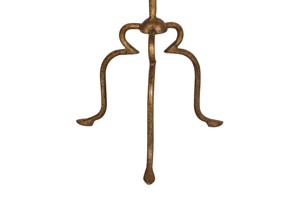 Pair of Mid-Century Spanish gilt iron cocktail or martini tables