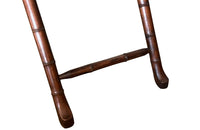 Pair of campaign style folding faux bamboo side tables with raised galleries circa 1970 France.