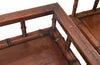 Pair of campaign style folding faux bamboo side tables with raised galleries circa 1970 France.
