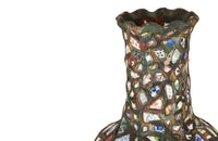 Striking pair of large mid-20th Century French picassiette vases.