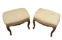 Pretty pair of late 19th Century French stools in the Louis XV style.