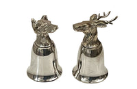 Pair of Mid-Century Italian silver plated stirrup hunting cups