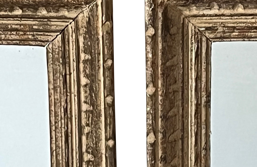 Antique mirrors 1930s with carved painted frames. French antiques