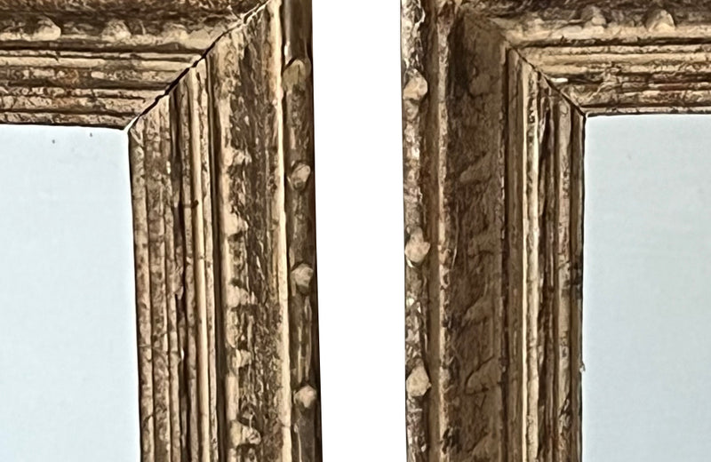 Antique mirrors 1930s with carved painted frames. French antiques
