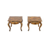 Pair of charming early 20th century painted, Italian, end tables with painted floral decoration in the Venetian style.