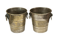 Pair of 1930's Art Deco Pol Roger Silver Plate Champagne Buckets