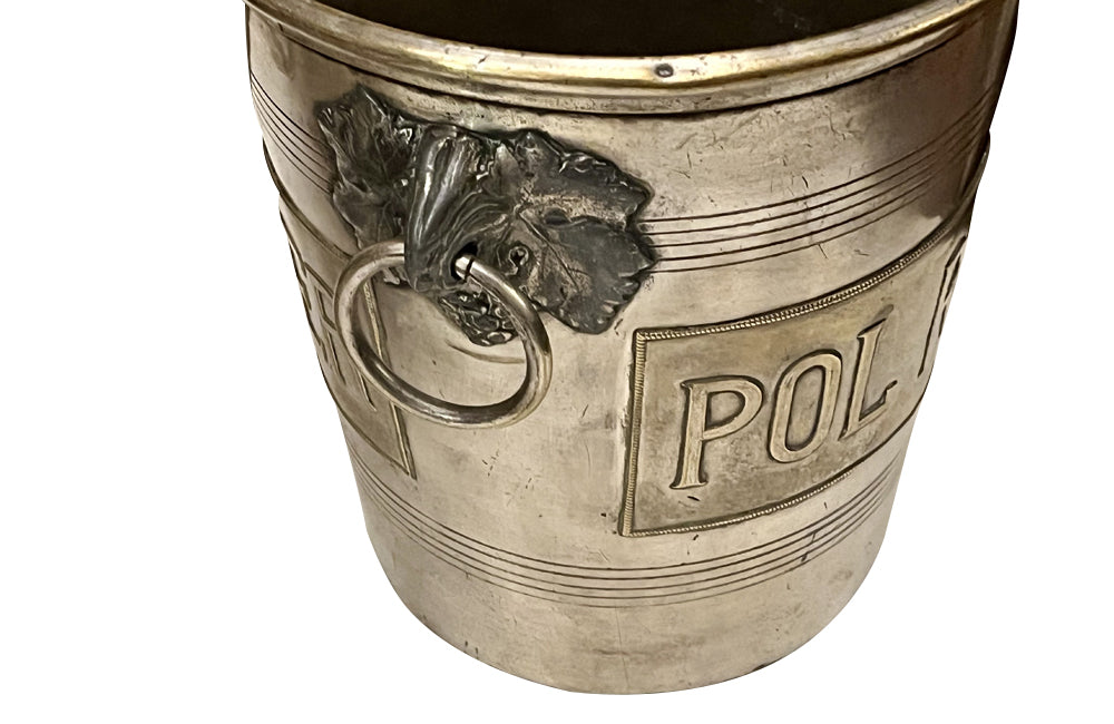 Pair of 1930's Art Deco Pol Roger Silver Plate Champagne Buckets