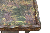 Pair of tall mid-20th Century Spanish two-tiered iron pedestal tables