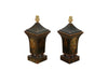 Pair of French Directoire Revival tole table lamps - Antique table lamps