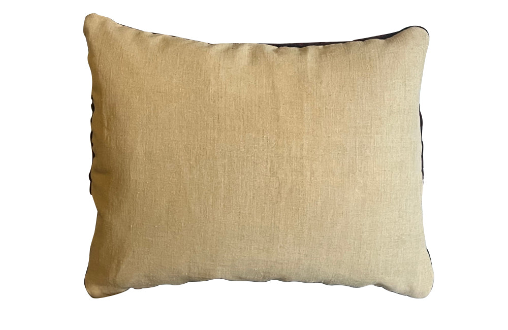 Mid-20th Century Feather Filled Persian Carpet Cushion