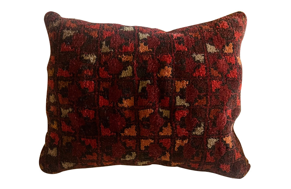 Mid-20th Century Feather Filled Persian Carpet Cushion