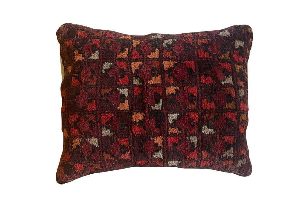 Mid-20th Century Feather Filled Persian Carpet Cushion