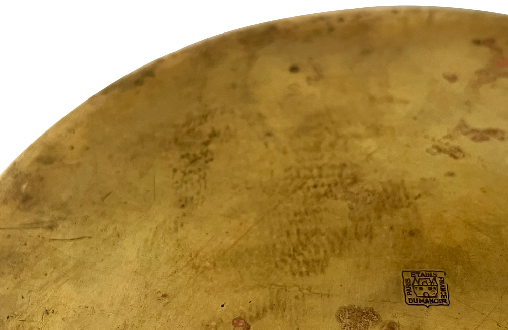 Champagne bucket mid-20th Century in the Art Deco style in pewter. French - French antiques