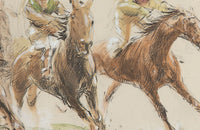 20th Century French Print 'Racing Horses On The Turn' After Louis-Ferdinand Malespina