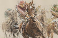 20th Century French Print 'Racing Horses On The Turn' After Louis-Ferdinand Malespina