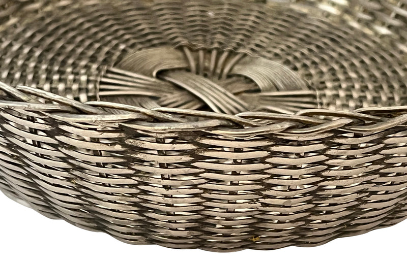 ROUND FRENCH SILVER PLATE BREAD BASKET