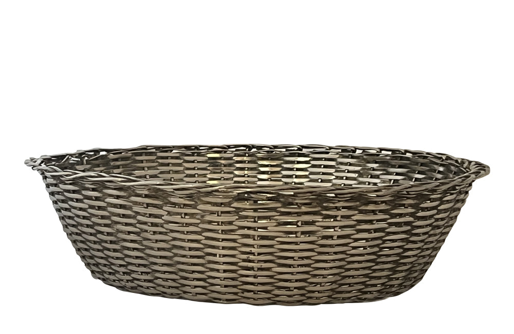 ROUND FRENCH SILVER PLATE BREAD BASKET