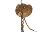 20th Century Moroccan round segmented pressed glass hanging light.