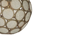 20th Century Moroccan round segmented pressed glass hanging light.