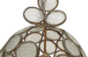 20th Century Moroccan round segmented pressed glass hanging light.