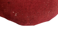 Charming cushion fashioned from a 19th Century French handstitched needlepoint depicting a rabbit and kit.