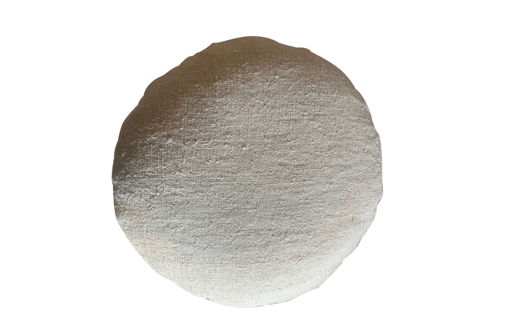 Charming cushion fashioned from a 19th Century French handstitched needlepoint depicting a rabbit and kit.