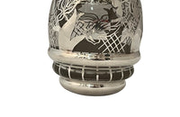 Beautiful vase with silver overlay by the renown French glass makers Saint Graal.