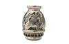 Beautiful vase with silver overlay by the renown French glass makers Saint Graal.