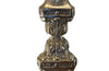 Set of four beautiful silverplate brass repoussé 19th century ecclesiastic pricket candlesticks