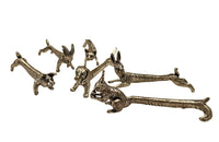 Charming set of twelve 20th Century French knife rests in the form of animals.