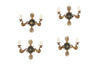 Set of four elegant 20th Century French bronze wall sconces in the Empire style