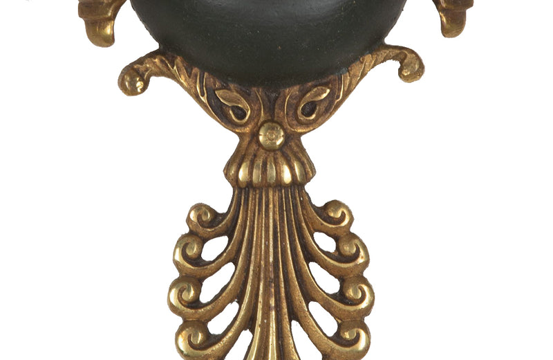 Set of four elegant 20th Century French bronze wall sconces in the Empire style