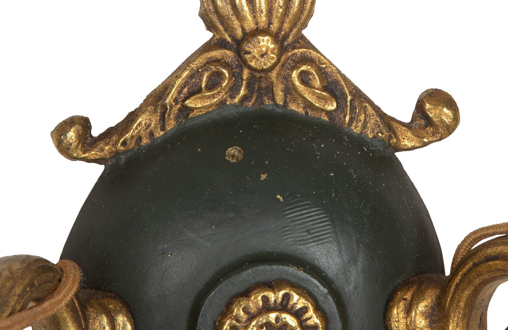 Set of four elegant 20th Century French bronze wall sconces in the Empire style