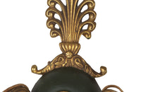 Set of four elegant 20th Century French bronze wall sconces in the Empire style