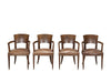 Antique armchairs Art Deco walnut bridge style in the manner of Ruhlmann French - French antique furniture