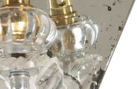 SET OF FOUR SMALL MID CENTURY ITALIAN MIRRORED WALL LIGHTS