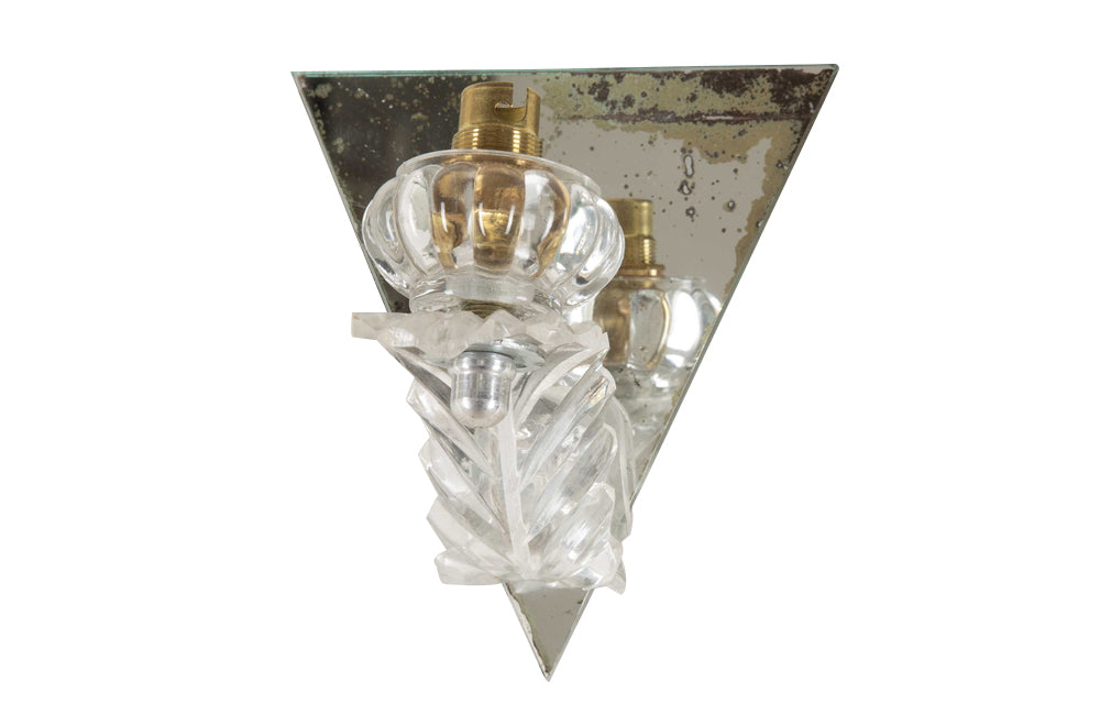SET OF FOUR SMALL MID CENTURY ITALIAN MIRRORED WALL LIGHTS