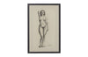 Set of three framed Mid-Century French nude studies