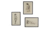 Set of three framed Mid-Century French nude studies
