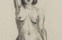 Set of three framed Mid-Century French nude studies