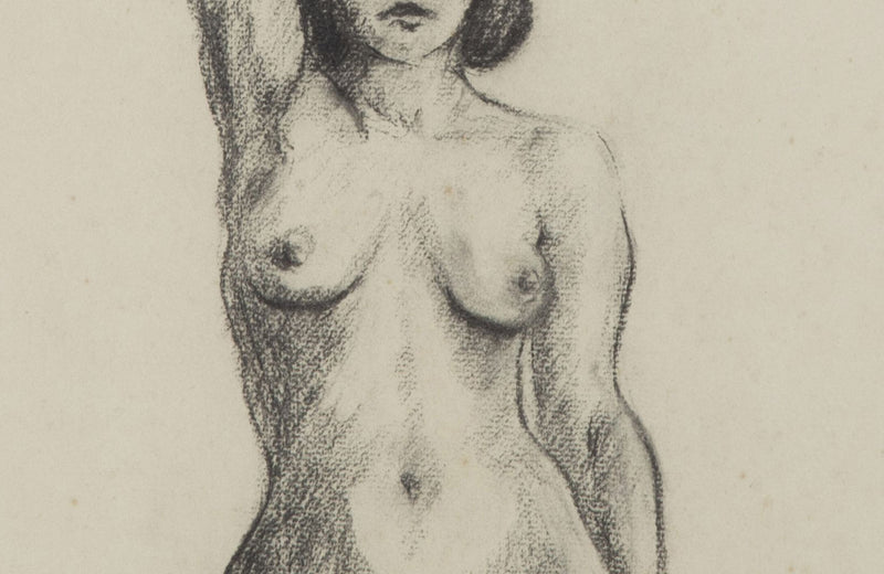 Set of three framed Mid-Century French nude studies