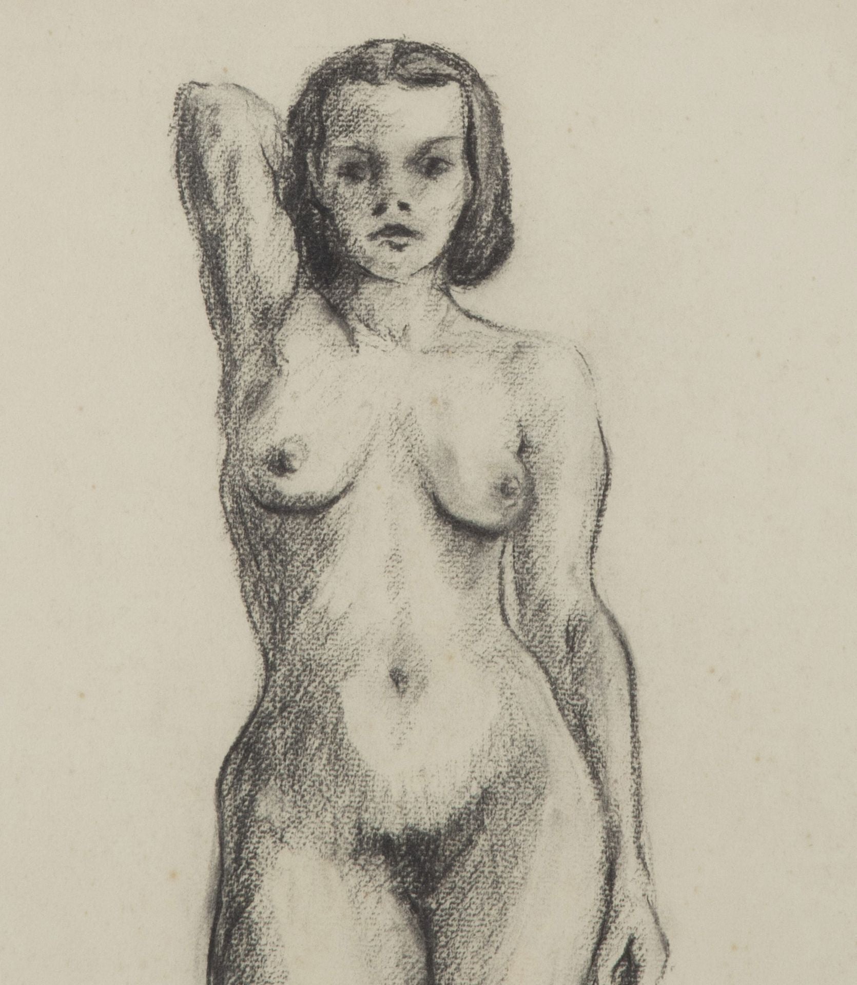 Set of three framed Mid-Century French nude studies