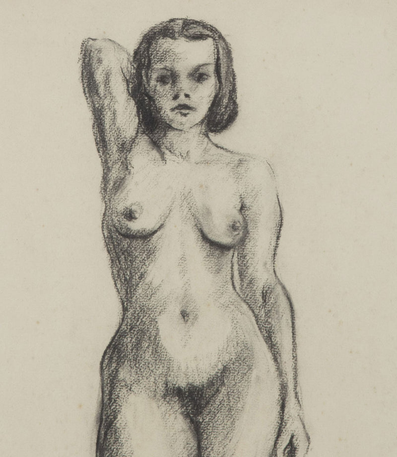 Set of three framed Mid-Century French nude studies