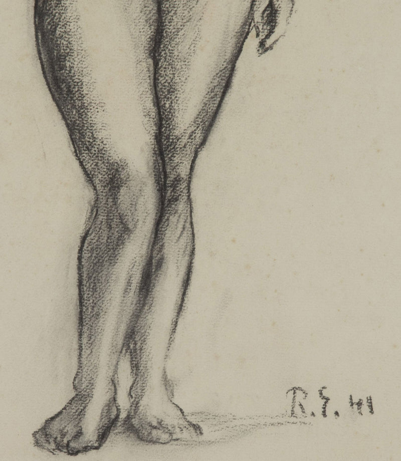 Set of three framed Mid-Century French nude studies