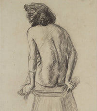 Set of three framed Mid-Century French nude studies