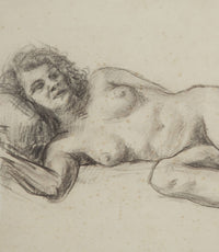 Set of three framed Mid-Century French nude studies